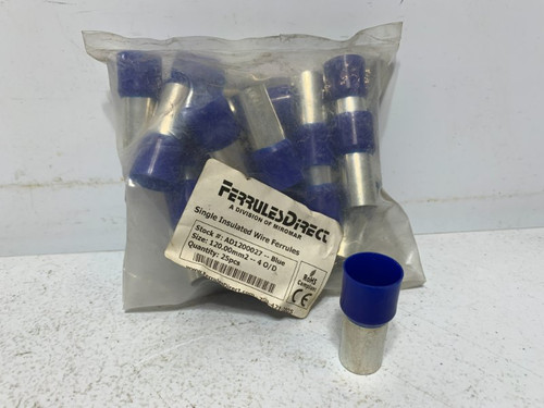 FurrelesDirect AD1200027 Wire Ferrules 4/0 AWG 27mm Blue (lot of 24)
