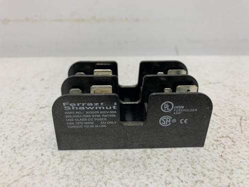 Ferraz Shawmut 30322R Fuse Block 30A 600V 2-Pole