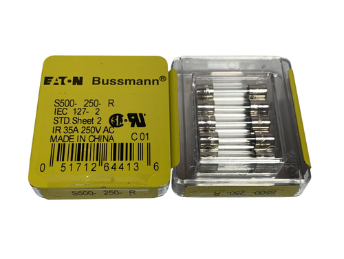 Cooper Bussmann S500-250-R Time Delay Glass Fuse 250V (Pk of 5)