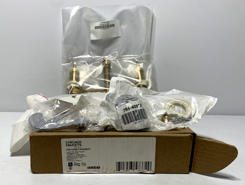 Chicago Faucets 786-GN8FCXKABCP Mounted Manual Gooseneck Faucet w/ 8"" Centers