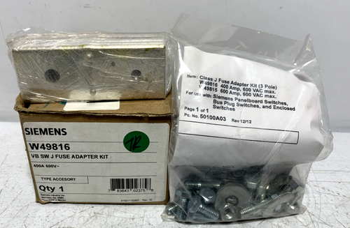 Siemens W49816 Fuse Adapter Kit 400A 600V