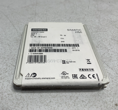 Siemens 6AV2-181-8XP00-0AX0 Simatic SD Memory Card  2GB