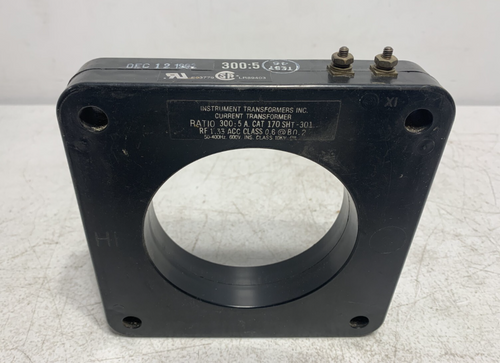 GE 170SHT-301 Current Transformer 600V 300:5A 1Ph 10 kV BIL