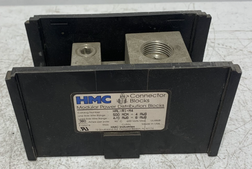 HMC HAL-R1-M4 Modular Power Distribution Blocks 380 Amp / Pole 600V HMC HAL-R1-M4 Modular Power Distribution Blocks 380 Amp / Pole 600V