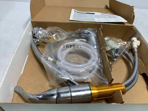 Moen 7437 Chateau 1 Handle SIngle Mount Kitchen Faucet w/Spray 1/2" Connect