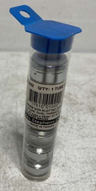 Jones Stephens Corp A01-022 CP Brass Non-Slotted Aerator Dual Threads Jones Stephens Corp A01-022 CP Brass Non-Slotted Aerator Dual Threads