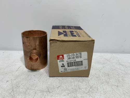 Mueller W40128 Copper Tee 2-1/2 x 2-1/2 x 3/4