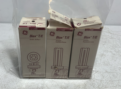 General Electric F26TBX/SPX27/4P Compact Lamp 4-Pin 26 Watt (lot of 3)
