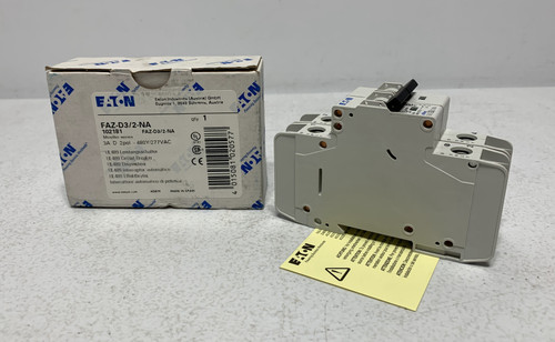 Eaton FAZ-D3/2-NA 2-Pole Circuit Breaker 3A 480Y/277VAC