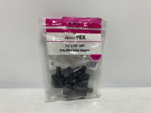 Apollo PXPAF1278S5PK Poly Alloy Toilet Adapter 1/2" x 7/8" (5 Pack)