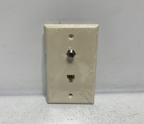 GC Electronics 30-9733-BU Telephone/Coaxial Wall Plate (Pack of 5)