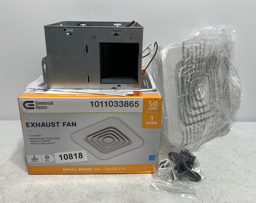 Commercial Electric 1011033865 Exhaust Fan 50 CFM