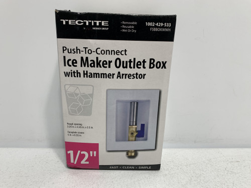 Tectite 1002-429-533 Ice Maker Outlet Box 1/2" Push-To-Connect