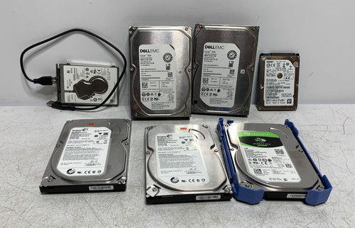 Assorted Brands Hard Drives SATA Mixed Sizes (Lot of 7)