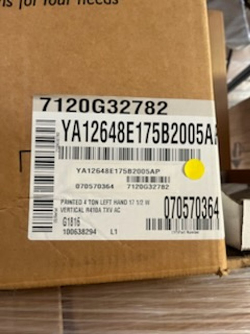 ADP YA12648E175B Painted Coil 4 Ton 17.5in Vertical R410A TXV AC