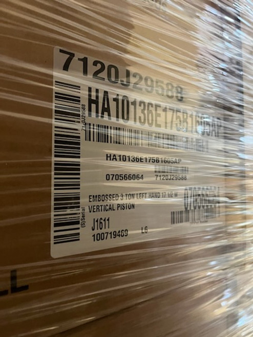 ADP HA10136E175B1605AP Embossed 3 Ton Coil Left Hand 17.5in Vertical Piston