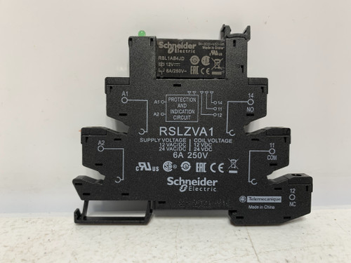 Schneider Electric RSLZVA1 Relay Socket 12/24V Coil 6A 250V