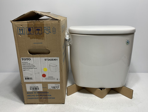 Toto ST243E#01 & Toto C244EF#01 Toilet Tank and Bowl Cotton White