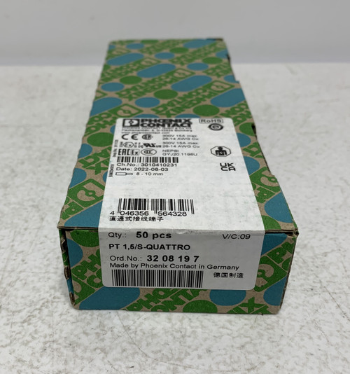 Phoenix Contact 3208197 PT 1,5-QUATTRO Feed-Through Terminal 1.5mm (box of 50)
