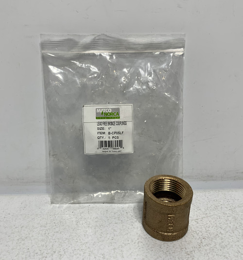 Matco Norca B-CP05LF 1" Lead-Free Brass Coupling