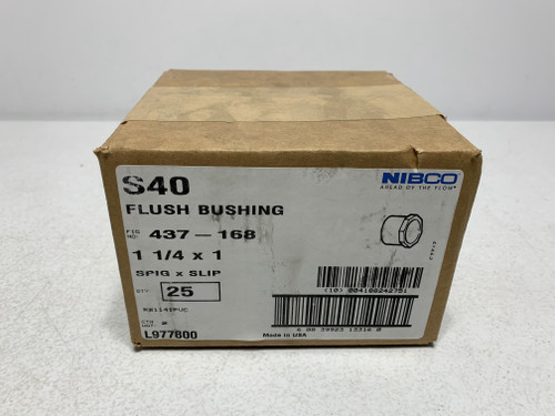 Nibco L977800 437-168 1-1/4 x 1 Flush Bushing (Pack of 25)