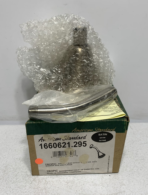 American Standard 1660621.295 Tropic Shower Arm and Flange Satin Nickel