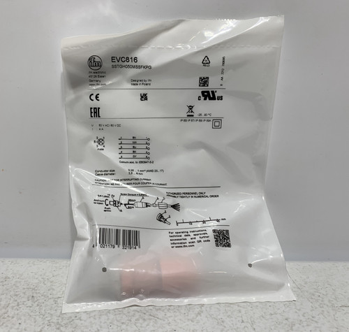 IFM Electric EVC816 M12 Male Connector 5-Pin (lot of 5)