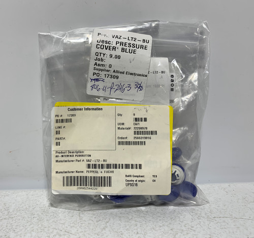 Pepperl & Fuchs VAZ-LT2-BU Interface Pushbutton Blue (pk of 21)