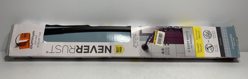 Zenith Home 72S2ALHBL Curved Shower Rod Aluminum Adjustable