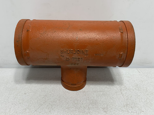 Shurjoint 7121 4" x 2-1/2" Grooved Reducing Tee