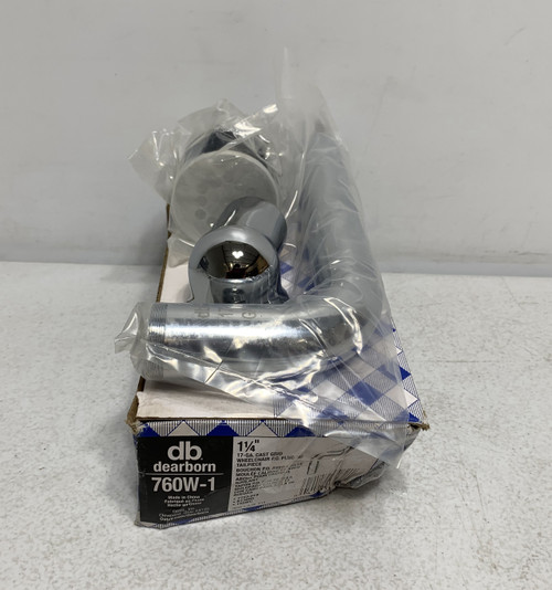 Dearborn 760W-1 1-1/4" Chrome Plated Brass Offset Drain Overflow Plug