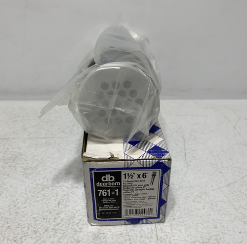 Dearborn 761-1 1-1/2" x 6" 17-Gauge Cast Grid Strainer with Overflow