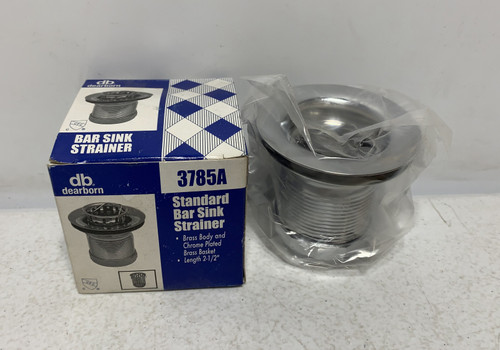 Dearborn 3785A Standard Bar Sink Strainer 2-1/2" Brass Body Chrome