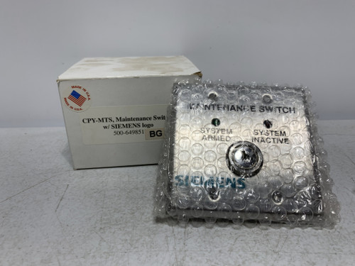 Siemens 500-649851 CPY-MTS Maintenance Switch