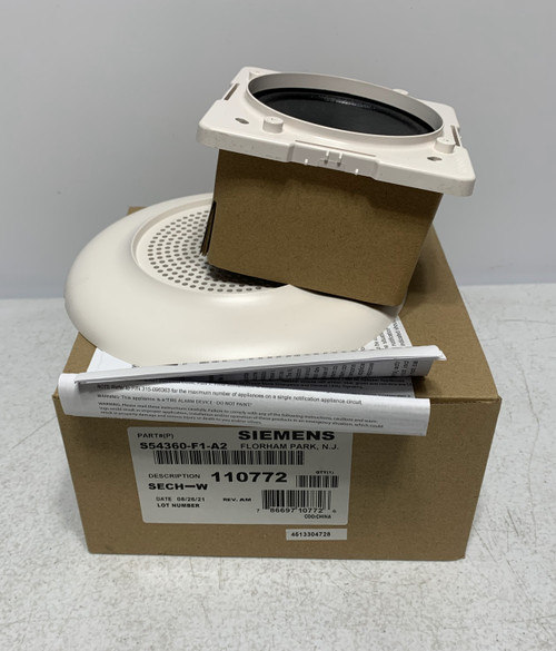 Siemens S54360-F1-A2 Hi‑Fidelity Speaker 25/70V 1/8–2 W 300–8000 Hz Ceiling