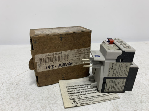Allen Bradley 193-KB16 Overload Relay 1.1-1.6A