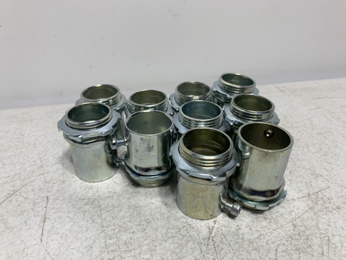 Bridgeport 1" EMT Set-Screw Connector w/ Locknut (lot of 8)