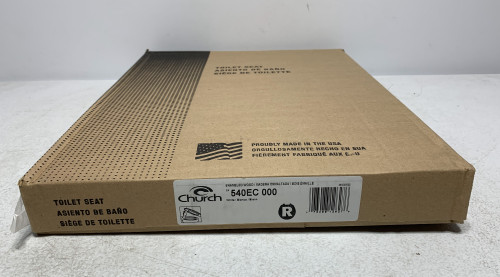 Church 540C000 Enamel Wood Round Toilet Seat White