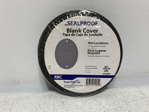 Superflex RBC Sealproof Blank Cover for Outlet Box Gray