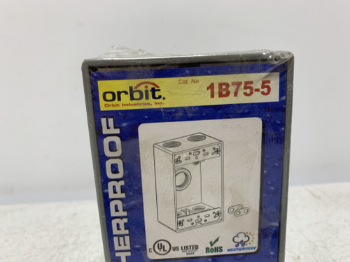 Orbit 1B75-5 Weatherproof Electrical Box 1 Gang 5 Holes 3/4