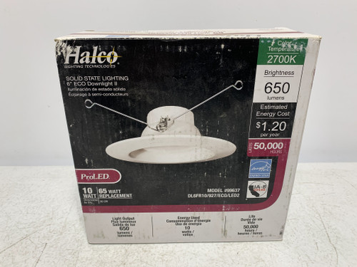 Halco 99637 DL6FR10/927/ECO/LED2 6" LED Downlight Retrofit 650 lm 2700K