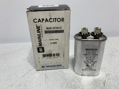 Mainline ML43-25134-21 Capacitor 5uF 440VAC Oval