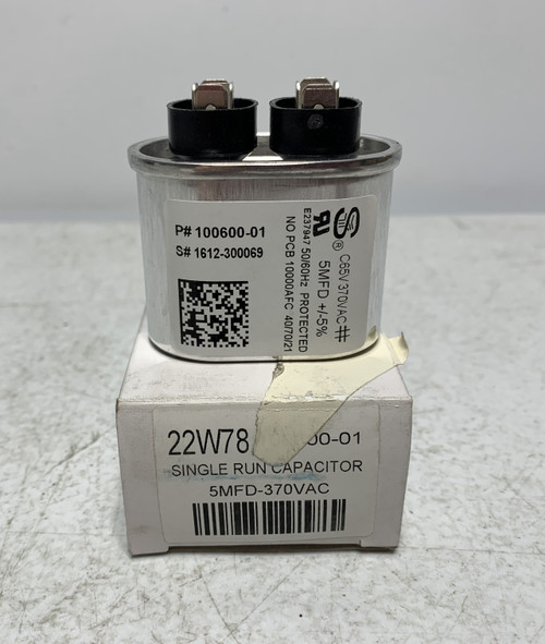 Lennox 22W78 Capacitor 5uF 370VAC Round