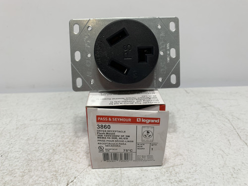 Legrand 3860 Pass & Seymour Dryer Receptacle 30A 125/250V NEMA 10-30R