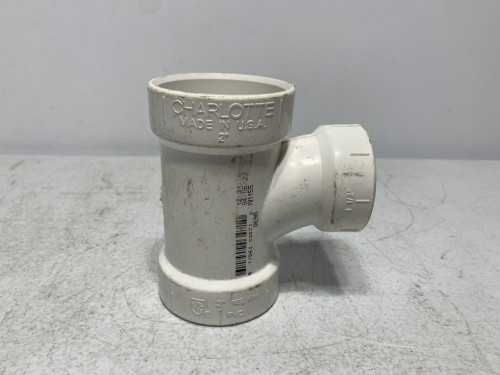 Charlotte Pipe 2" x 1-1/2" Sanitary Tee PVC DWV (lot of 4)