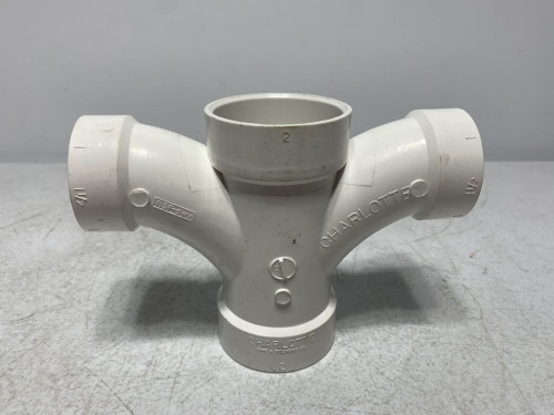 Charlotte Pipe 500 PVC DWV Double Wye 2"x2"x1-1/2"x1-1/2"