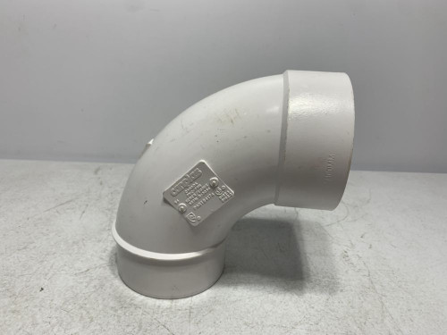 Canplas 41 4174 Pipe Elbow 4" PVC 90 deg Spigot x Hub