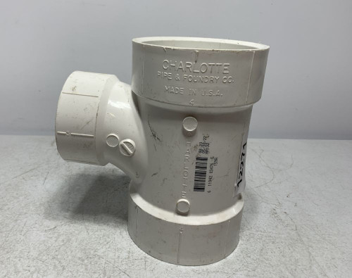 Charlotte Pipe 4x4x3 DWV PVC Wye Fitting