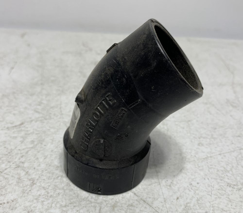 Charlotte Pipe 323 1-1/2" Elbow Fitting 45 deg Spigot x Hub PVC (lot of 2)