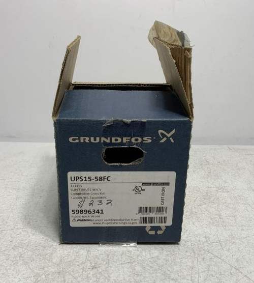 Grundfos 59896341 Circulator Pump 1/25 HP 115V 3-Speed
